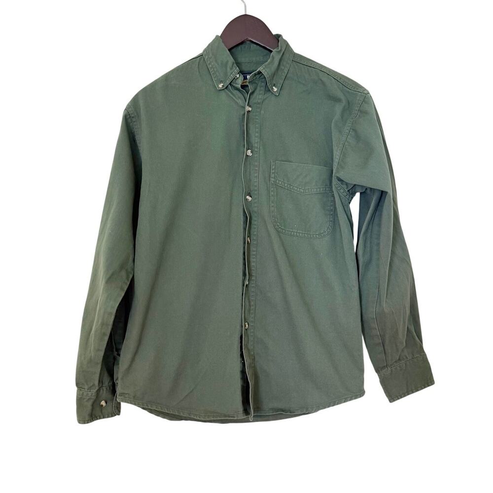 Vintage 90s Olive Green Oxford Button Down Shirt